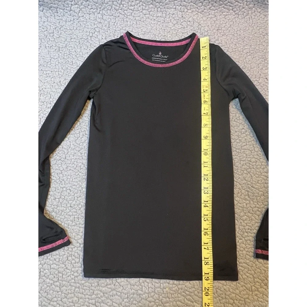 Cuddle Duds Pajama Top Little Girls Size Small Black & Pink